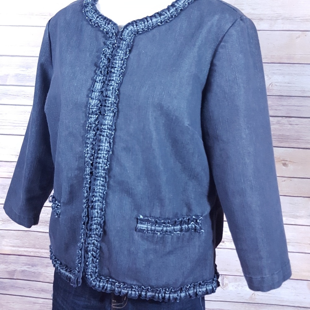 Sag Harbor 3/4 sleeve denim jacket